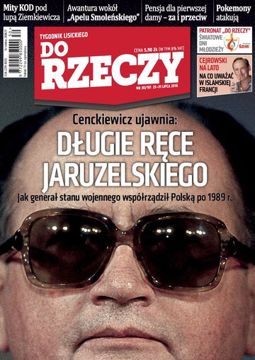 Okładka tygodnika „Do Rzeczy” nr 30/2016 (181)