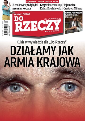 Okładka tygodnika „Do Rzeczy” nr 29/2015 (128)