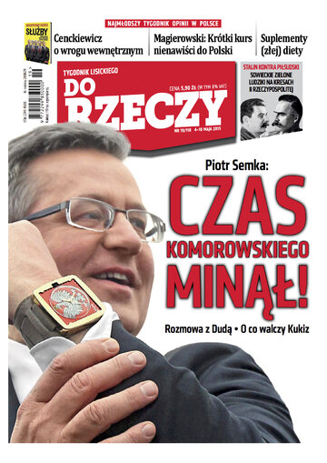 Okładka tygodnika „Do Rzeczy” nr 19/2015 (118)