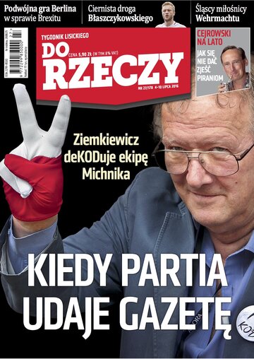 Okładka tygodnika „Do Rzeczy” nr 27/2016 (178)