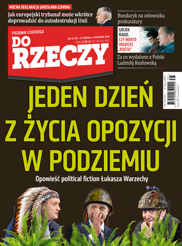 Okładka tygodnika „Do Rzeczy” nr 35/2018 (287)