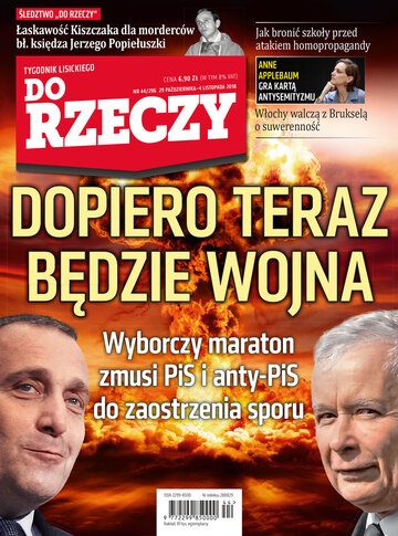 Okładka tygodnika „Do Rzeczy” nr 44/2018 (296)