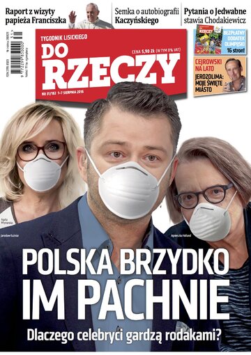 Okładka tygodnika „Do Rzeczy” nr 31/2016 (182)