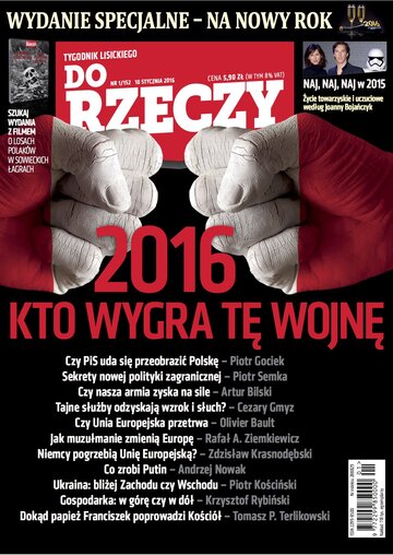 Okładka tygodnika „Do Rzeczy” nr 1/2016 (152)