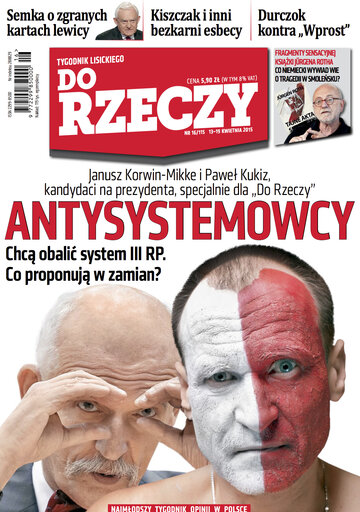 Okładka tygodnika „Do Rzeczy” nr 16/2015 (115)