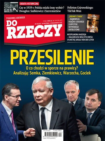 Okładka tygodnika „Do Rzeczy” nr 40/2020 (393)