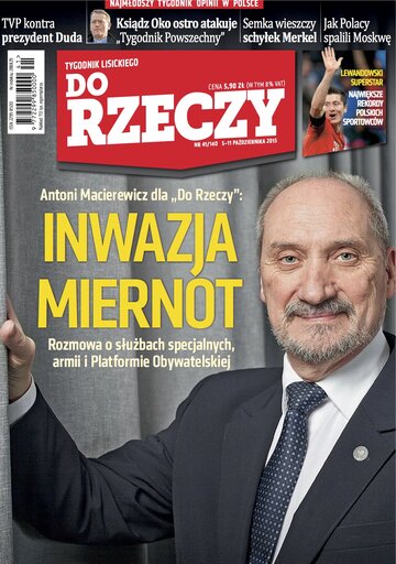 Okładka tygodnika „Do Rzeczy” nr 41/2015 (140)