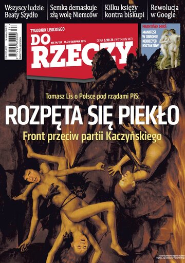 Okładka tygodnika „Do Rzeczy” nr 34/2015 (133)