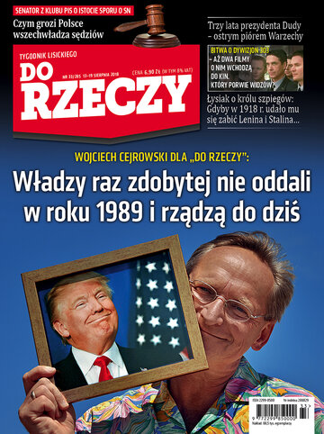 Okładka tygodnika „Do Rzeczy” nr 33/2018 (285)