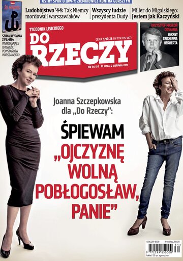 Okładka tygodnika „Do Rzeczy” nr 31/2015 (130)