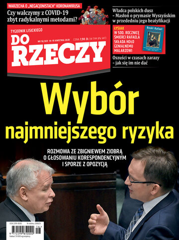 Okładka tygodnika „Do Rzeczy” nr 16/2020 (369)