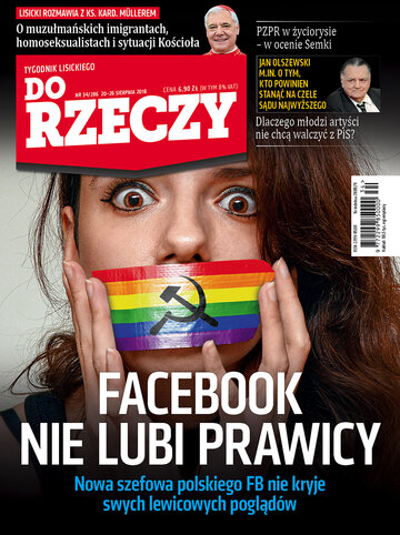 Okładka tygodnika „Do Rzeczy” nr 34/2018 (286)