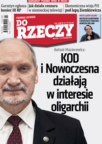 Okładka tygodnika „Do Rzeczy” nr 2/2016 (153)