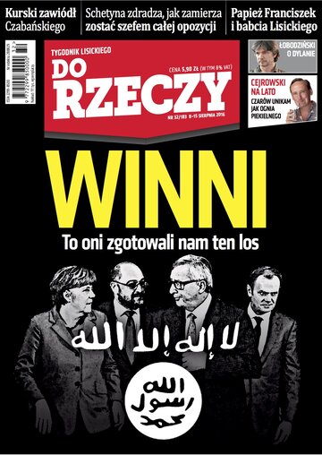 Okładka tygodnika „Do Rzeczy” nr 32/2016 (183)