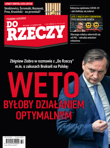 Okładka tygodnika „Do Rzeczy” nr 32/2020 (385)