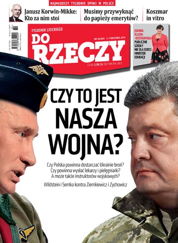 Okładka tygodnika „Do Rzeczy” nr 36/2014 (84)