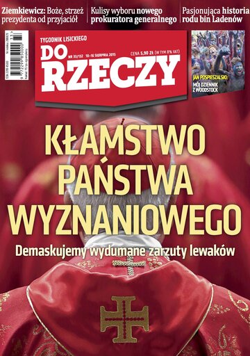 Okładka tygodnika „Do Rzeczy” nr 33/2015 (132)